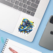 STICKER LE FOOTBALL AL NASSR (Ordinateur portable avec iPhone)
