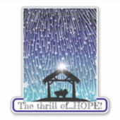 Sticker Le frisson de HOPE chute étoiles nativité (Devant)
