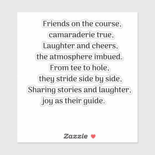 Sticker Le frisson du golfeur (Feuille)