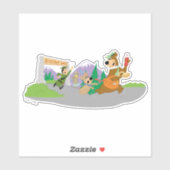 Sticker Le grand panier de pique-nique de Yogi Bear (Feuille)