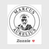 Sticker Le grand stoïcien Marc Aurèle (noir) (Feuille)