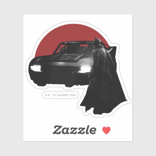 Sticker Le graphique Batman & Batmobile (Feuille)