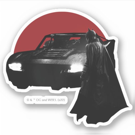 Sticker Le graphique Batman & Batmobile (Devant)