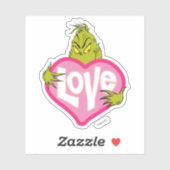 Sticker Le Grinch | Cœur rose amour (Feuille)