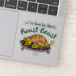 Sticker Le Grinch Je suis ici pour la bête rôtie