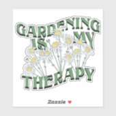 Sticker Le jardinage est ma thérapie ! (Feuille)