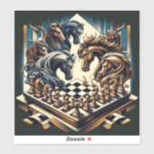 Sticker Le jeu des chevaliers - les échecs rencontre l'ima (Feuille)
