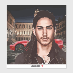 Sticker le joueur beau mec vie de nuit art abstrait