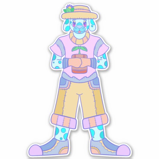 Sticker Le joyeux chien (Devant)