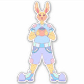 Sticker Le joyeux lapin (Devant)