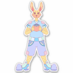 Sticker Le joyeux lapin