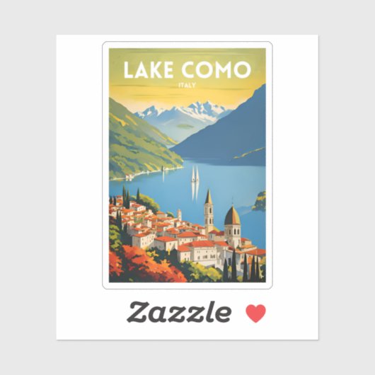 Sticker Le lac de Côme (Feuille)