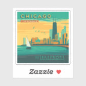 Sticker Le Lakefront | Chicago, Illinois (Feuille)