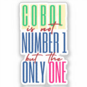 Sticker Le langage de programmation Cobol est le seul auto (Recto)