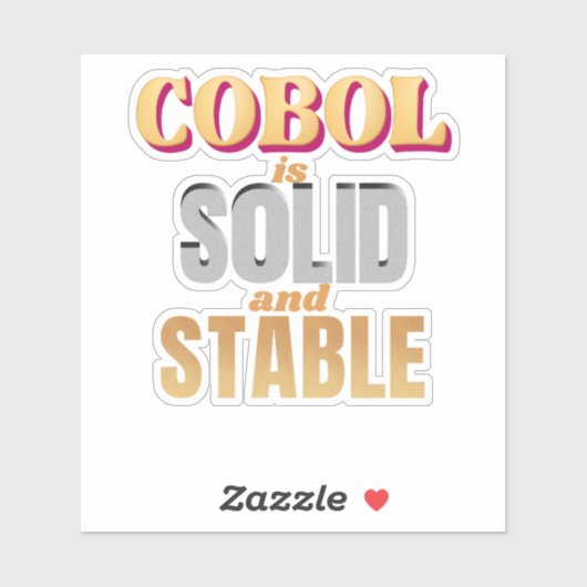 Sticker Le langage de programmation Cobol est puissant et (Feuille)