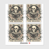 Sticker Le lecteur Skeleton Tarot Card (Feuille)