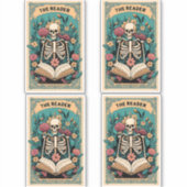Sticker Le lecteur Skeleton Tarot Card (Devant)