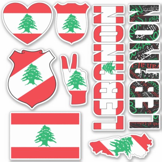 Sticker Le Liban Extraordinaire forme les symboles nationa (Devant)