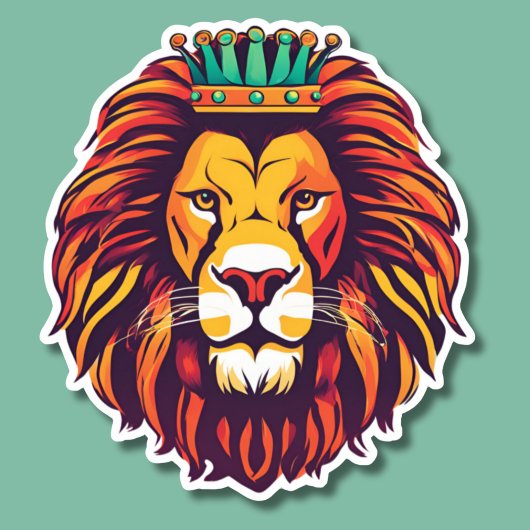 Sticker Le lion est imperméable au roi