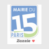 Sticker Le logo du 15e arrondissement de Paris (Feuille)