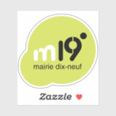 Sticker Le logo du 19e arrondissement de Paris (Feuille)