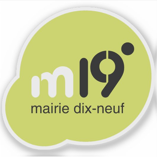 Sticker Le logo du 19e arrondissement de Paris (Devant)
