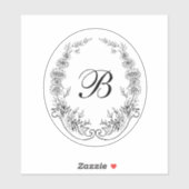 Sticker Le logo Monogram est l'autocollant Emblem (Feuille)