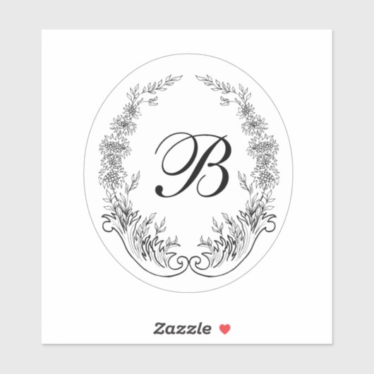 Sticker Le logo Monogram est l'emblème (Feuille)