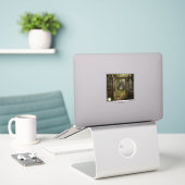 Sticker "Le long chemin" (Ordinateur portable sur le bureau)