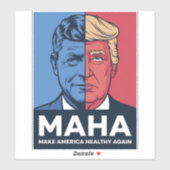Sticker Le MAHA rassure l'Amérique Trump 2024 (Feuille)