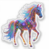 Sticker Le majestueux Neon Horse (Devant)