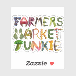 Sticker Le marché agricole Junkie - J'aime le marché agric