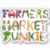 Sticker Le marché agricole Junkie - J'aime le marché agric (Devant)