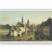 Sticker Le Marché de Pirna par Bernardo Bellotto (Devant)