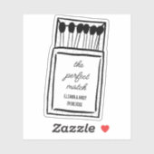 Sticker Le mariage romantique personnalisé Doodle Parfait (Feuille)