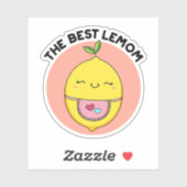 Sticker Le meilleur citron amusant citron (Feuille)