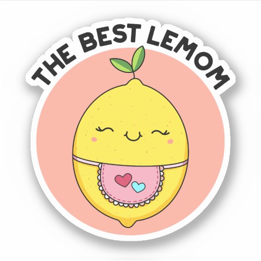 Sticker Le meilleur citron amusant citron (Devant)