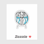 Sticker Le Merci Pleurait tellement de mème à Trollface (Feuille)