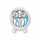 Sticker Le Merci Pleurait tellement de mème à Trollface (Devant)