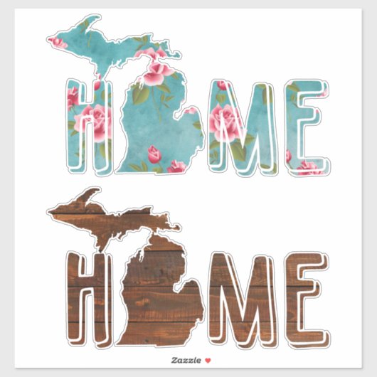 Sticker Le Michigan est chez lui | Michigan (Feuille)