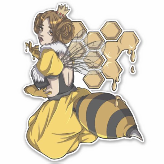 Sticker Le miel de la reine Bee (Devant)