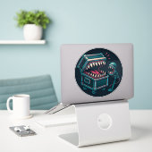 Sticker Le Mimique du karaoké (Ordinateur portable sur le bureau)