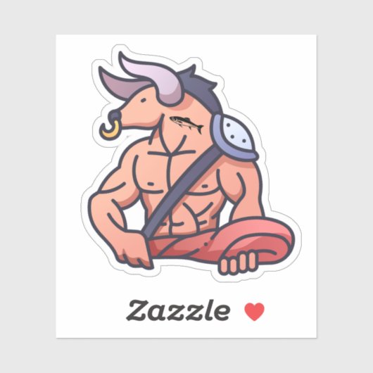 Sticker Le "MINNOWtaur" (Feuille)