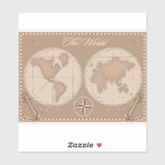 Sticker Le monde (Feuille)