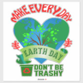 Sticker Le Monde Révolue Autour De Nous Gardez Propre Gran (Feuille)