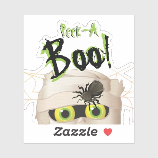 Sticker Le Monstre De La Maman D'Halloween Jette Un Coup D (Feuille)