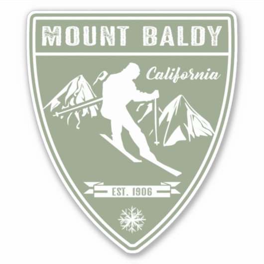 Sticker Le mont Baldy Californie (Devant)