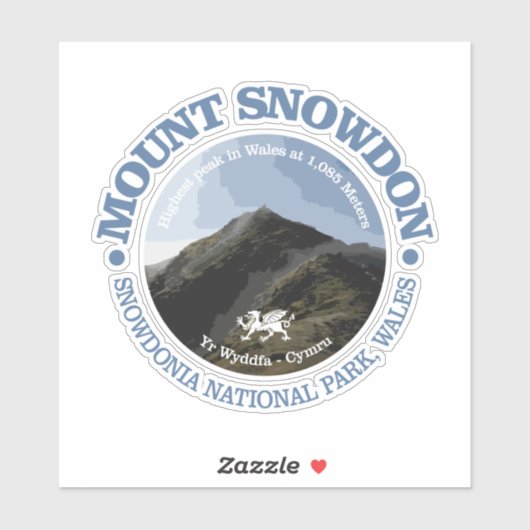 Sticker Le mont Snowdon (Feuille)