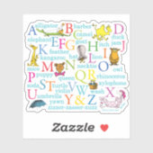 Sticker Le Motif ABC du Dr Seuss avec des mots (Feuille)