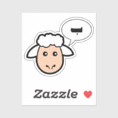 Sticker Le Mouton Dit Ba Arabe Drôle Un Pun Arabe (Feuille)